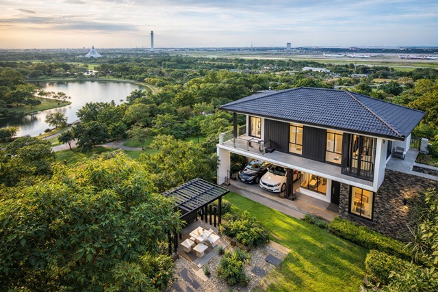 มัณฑนา อ่อนนุช-วงแหวน4 บ้านเดี่ยว 2 ชั้น ดีไซน์ทันสมัย 4 นอน 4 น้ำ ใกล้นิคมอุตสาหกรรมอัญธานี กรุงเทพฯ 1 กม.พร้อมเฟอร์ฯครบ 