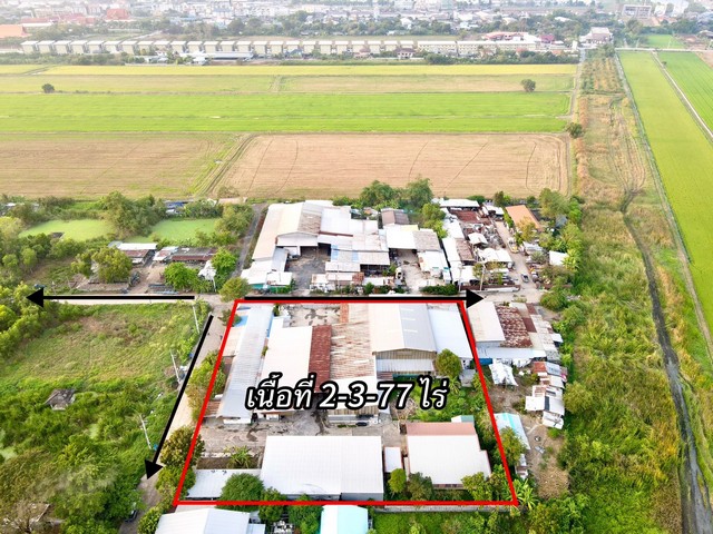 พื้นที่ดิน - 77 ตารางวา 3 NGAN 2 Rai  20000000 thb ราคาดีเยี่ยม! มีครบทั้งโกดัง ออฟฟิต บ้านพัก ห้องพักคนงาน